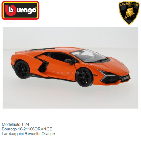 Modelauto 1:24 | Bburago 18-21106ORANGE | Lamborghini Revuelto Orange