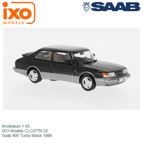 Modelauto 1:43 | IXO-Models CLC577N.22 | Saab 900 Turbo Black 1988