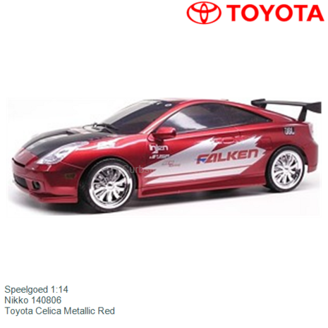 Speelgoed 1:14 | Nikko 140806 | Toyota Celica Metallic Red