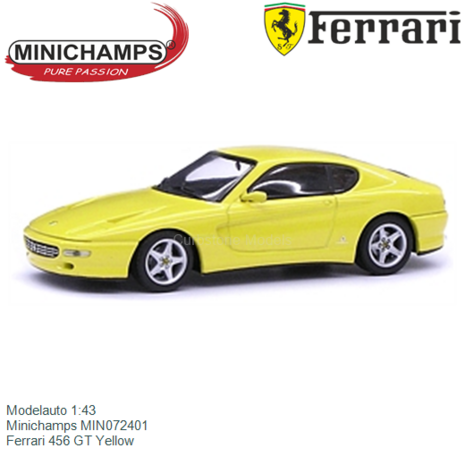 Modelauto 1:43 | Minichamps MIN072401 | Ferrari 456 GT Yellow