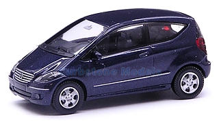 Modelauto 1:87 | Wiking B66961362 | Mercedes Benz A Klasse Metallic Blue 2004