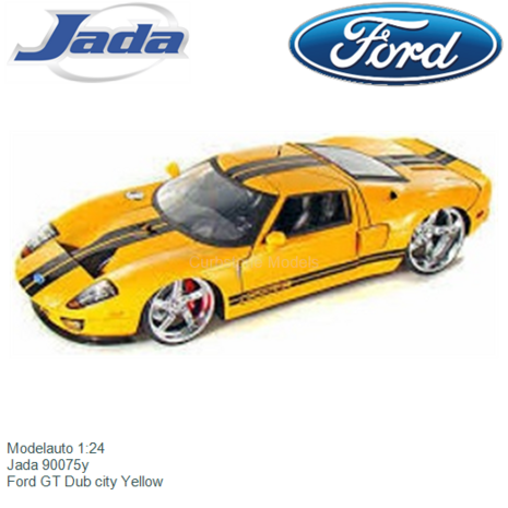 Modelauto 1:24 | Jada 90075y | Ford GT Dub city Yellow