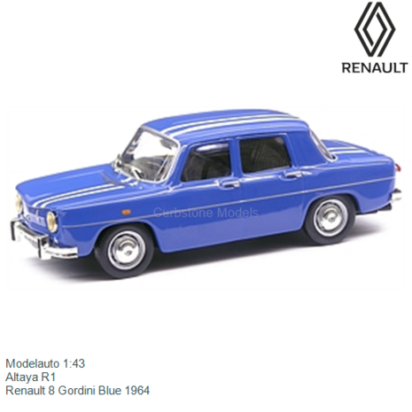 Modelauto 1:43 | Altaya R1 | Renault 8 Gordini Blue 1964