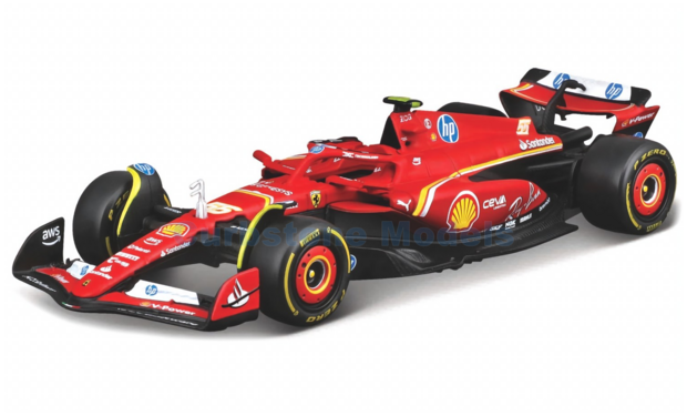 Modelauto 1:18 | Bburago 18-16815SI | Scuderia Ferrari SF-24 2024 #55 - C.Sainz