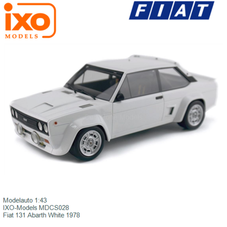 Modelauto 1:43 | IXO-Models MDCS028 | Fiat 131 Abarth White 1978