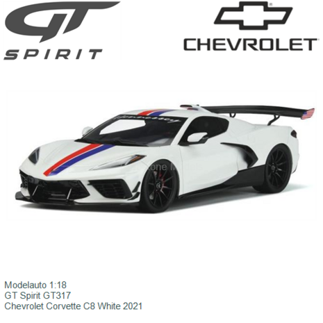 Modelauto 1:18 | GT Spirit GT317 | Chevrolet Corvette C8 White 2021