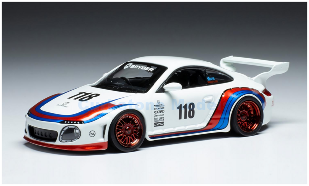 Modelauto 1:43 | IXO-Models MOC321 | Porsche 911 (997) Old & New White #118