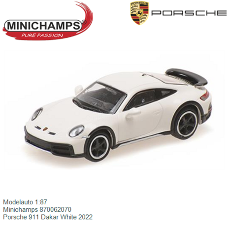 Modelauto 1:87 | Minichamps 870062070 | Porsche 911 Dakar White 2022