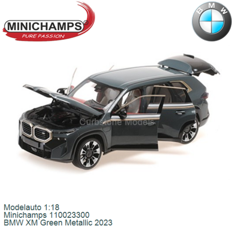 Modelauto 1:18 | Minichamps 110023300 | BMW XM Green Metallic 2023