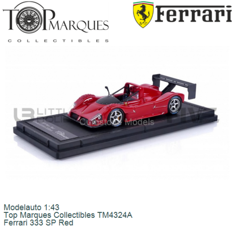 Modelauto 1:43 | Top Marques Collectibles TM4324A | Ferrari 333 SP Red