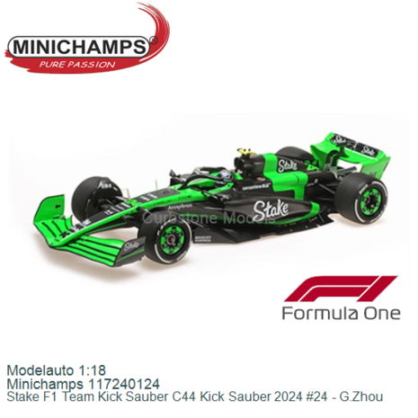 Modelauto 1:18 | Minichamps 117240124 | Stake F1 Team Kick Sauber C44 Kick Sauber 2024 #24 - G.Zhou