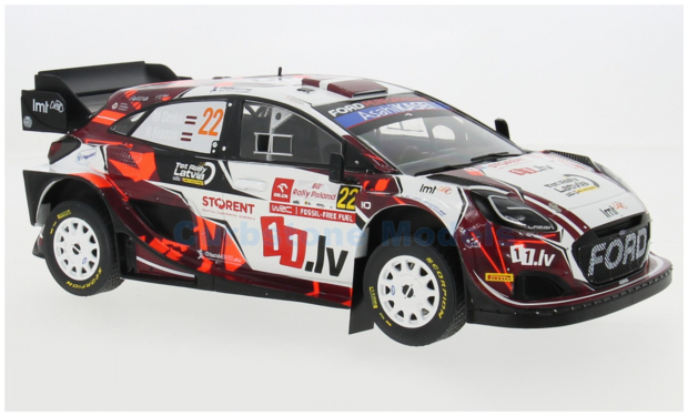 Modelauto 1:18 | IXO-Models 18RMC215.22 | M-Sport Ford WRT Puma Hybrid Rally1 2024 #22 - F.Renars - M.Sesks