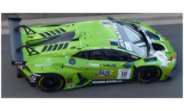 Modelauto 1:43 | Spark SB812 | Lamborghini Huracán GT3 EVO 2 | GRT Grasser Racing 2024 #19 - B.Moulin - H.Cook  - M.Llarena  -