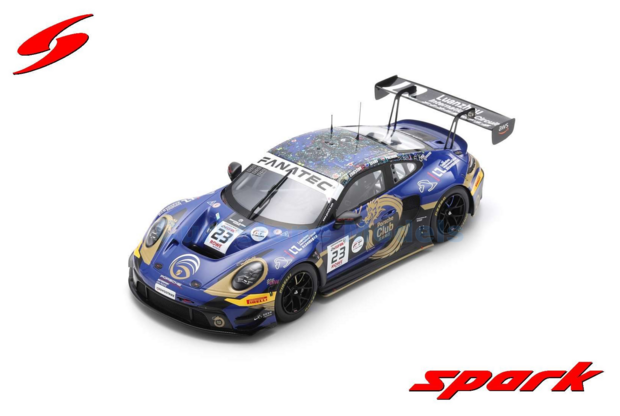 Modelauto 1:18 | Spark 18SB078 | Porsche 911 GT3 R | Phantom Global Racing 2024 #23 - T.Preining - J.Evans - J.Eriksson