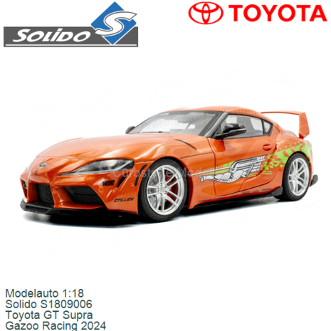 Modelauto 1:18 | Solido S1809006 | Toyota GT Supra | Gazoo Racing 2024