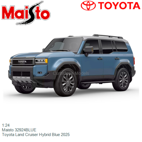 1:24 | Maisto 32924BLUE | Toyota Land Cruiser Hybrid Blue 2025