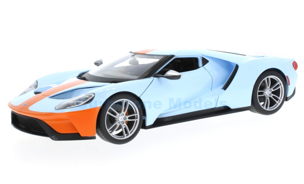 1:18 | Maisto 31384LIGHTBLUE | Ford GT Ecoboost Bright Blue and Orange 2017
