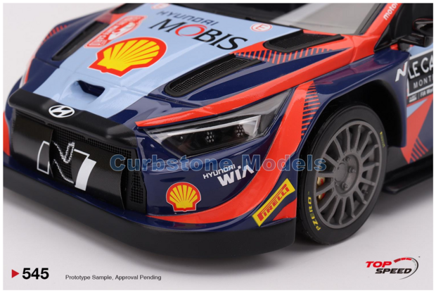 Modelauto 1:18 | Top Speed TS0545 | Shell Mobis Hyundai i20 RALLY1 WRC 2023 #11 - T.Neuville - M.Wydaeghe