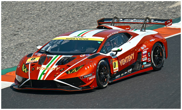 Modelauto 1:43 | Spark 43SGT25000 | Lamborghini GT3 | JLOC - VENTENY 2025 #0 - T.Kogure - Y.Motojima