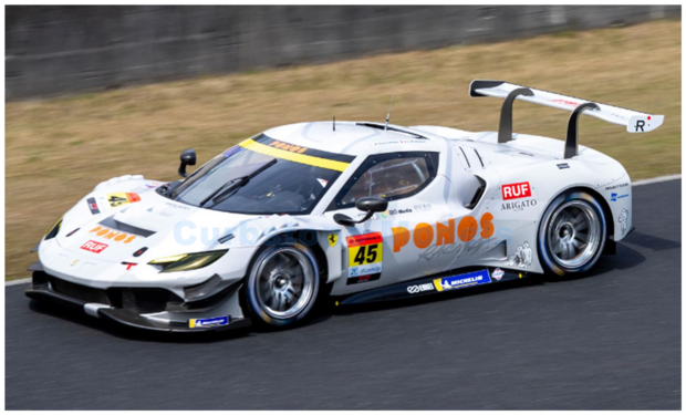 Modelauto 1:43 | Looksmart LSRC185 | Ferrari 296 GT3 | Team Ponos Racing 2024 #45 - L.Wadoux - K.Cozzolino