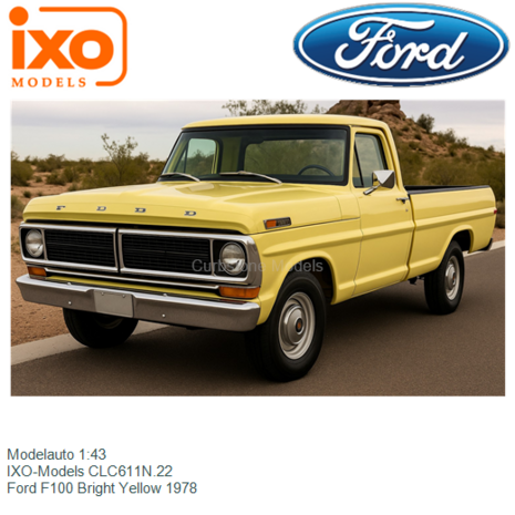 Modelauto 1:43 | IXO-Models CLC611N.22 | Ford F100 Bright Yellow 1978