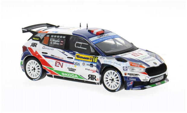 Modelauto 1:43 | IXO-Models RAM949.22 | Skoda Fabia RS Rally2 2023 #10 - S.Wagner - G.Winter