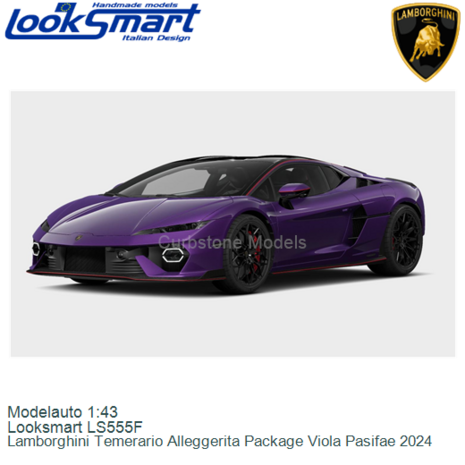 Modelauto 1:43 | Looksmart LS555F | Lamborghini Temerario Alleggerita Package Viola Pasifae 2024