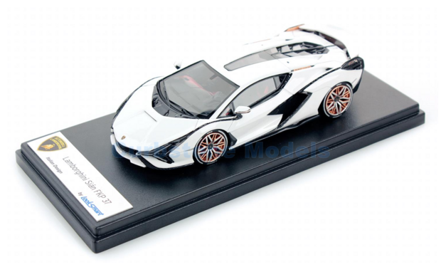 Modelauto 1:43 | Looksmart LS507F | Lamborghini SIAN FKP 37 White Monocerus 2020