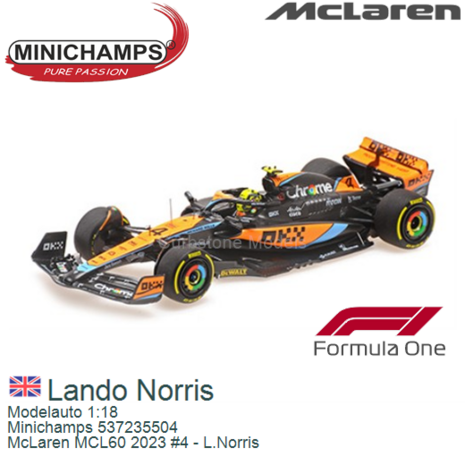 Modelauto 1:18 | Minichamps 537235504 | McLaren MCL60 2023 #4 - L.Norris