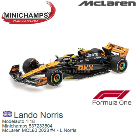 Modelauto 1:18 | Minichamps 537233504 | McLaren MCL60 2023 #4 - L.Norris