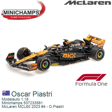 Modelauto 1:18 | Minichamps 537233581 | McLaren MCL60 2023 #4 - O.Piastri