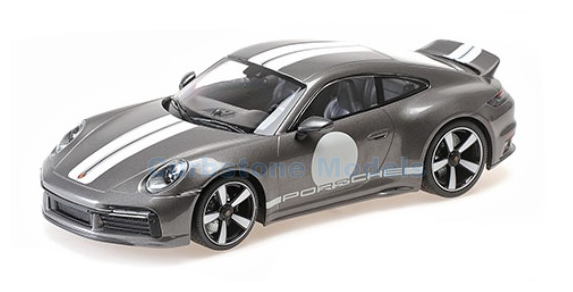 Modelauto 1:18 | Minichamps 155062004 | Porsche 911 Sport Classic 992 Grijs metallic 2022