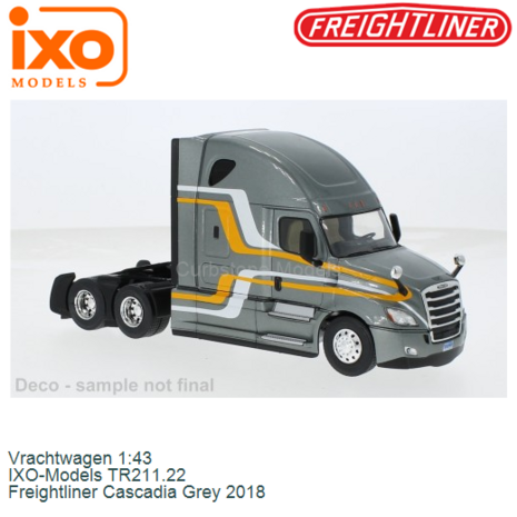 Vrachtwagen 1:43 | IXO-Models TR211.22 | Freightliner Cascadia Grey 2018