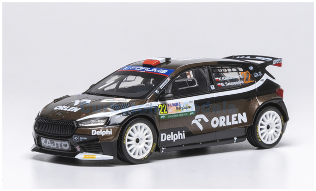 Modelauto 1:43 | IXO-Models RAM969.22 | Skoda Fabia RS Rally2 2024 #22 - K.Kajetanowicz  - M.Szczepaniak