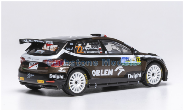 Modelauto 1:43 | IXO-Models RAM969.22 | Skoda Fabia RS Rally2 2024 #22 - K.Kajetanowicz  - M.Szczepaniak