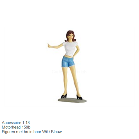 Accessoire 1:18 | Motorhead 159b | Figuren met bruin haar Wit / Blauw