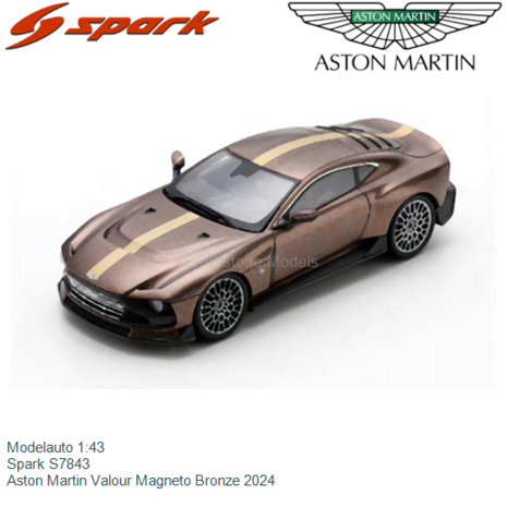 Modelauto 1:43 | Spark S7843 | Aston Martin Valour Magneto Bronze 2024