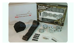Militair voertuig 1:16 | Torro 499009 | Rupskettingen voor 1:16 Tiger en Panther Zwart