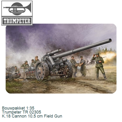 Bouwpakket 1:35 | Trumpeter TR 02305 | K.18 Cannon 10,5 cm Field Gun