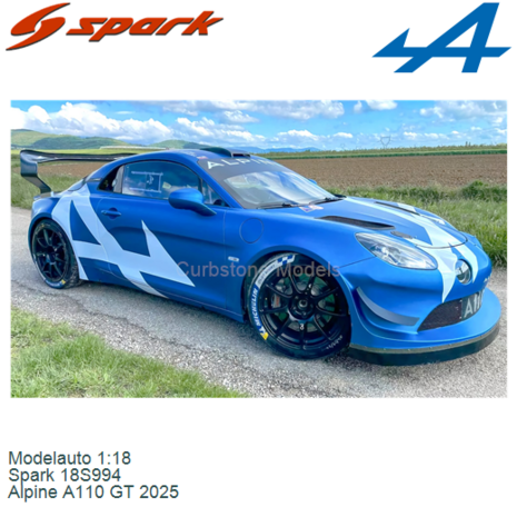 Modelauto 1:18 | Spark 18S994 | Alpine A110 GT 2025