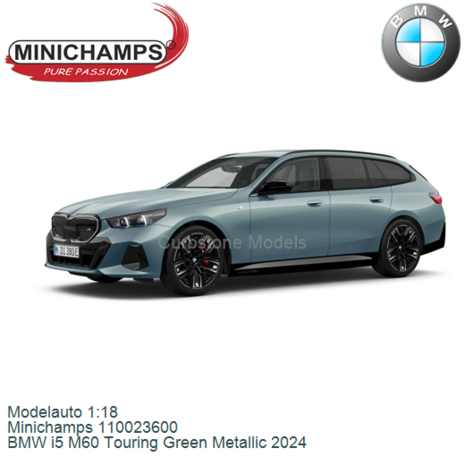 Modelauto 1:18 | Minichamps 110023600 | BMW i5 M60 Touring Green Metallic 2024