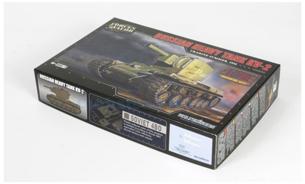 Bouwpakket 1:72 | Forces of Valor 873003A | KV-2 Heavy Tank Ukraine Summer | Russian Army 1941