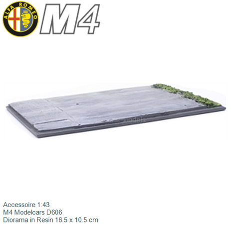 Accessoire 1:43 | M4 Modelcars D606 | Diorama in Resin 16.5 x 10.5 cm