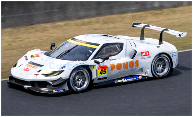 Modelauto 1:43 | Looksmart LSRC185 | Ferrari 296 GT3 | Team Ponos Racing 2024 #45 - L.Wadoux - K.Cozzolino