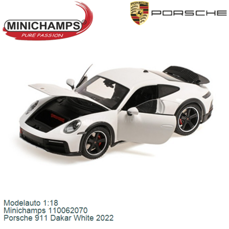 Modelauto 1:18 | Minichamps 110062070 | Porsche 911 Dakar White 2022