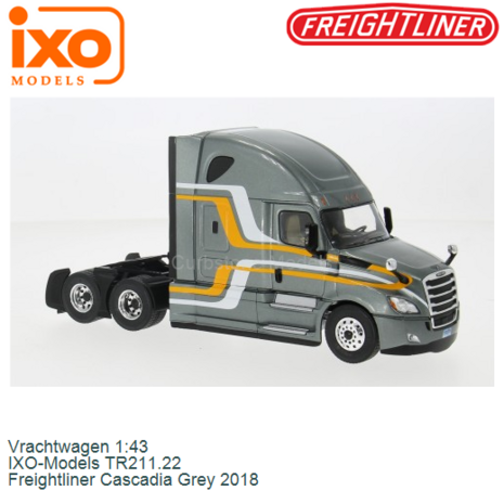 Vrachtwagen 1:43 | IXO-Models TR211.22 | Freightliner Cascadia Grey 2018