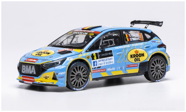 Modelauto 1:43 | IXO-Models RAM964 | Hyundai i20 Rally2 | Boutsen Ginion Motorsport 2024 #3 - C.Cherain - R.Withers 