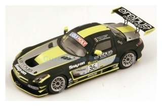 Modelauto 1:43 | Spark AS010 | Mercedes Benz AMG SLS GT3 Chrome 2013 #36 - B.Schneider - T.Jäger - A.Roloff