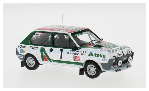 Modelauto 1:43 | IXO-Models RAC445A.22 | Fiat Ritmo 75 Abarth Alitalia 1979 #7 - P.Eklund - H.Sylvan