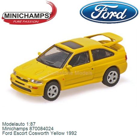 Modelauto 1:87 | Minichamps 870084024 | Ford Escort Cosworth Yellow 1992